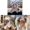 Plush Bunny Earmuff Hat With Neck Warmer For Winter Kids Outdoor Fun