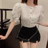 Women's Blouse Single Breasted Fashion Temperament Solid Color