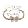 Fashionable Zirconia Butterfly Bracelet Comfort Fit Korean Styles Fashion Accessory for Casual or Formal Occasions