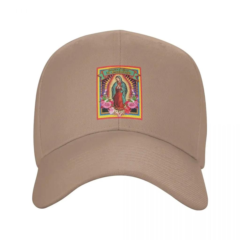 Personalizovaná baseballová čepice Panny Marie Guadalupské Ochrana před sluncem Dámská Unisex Nastavitelná Náboženské umění Kšiltovka pro tátu Letní Snapback