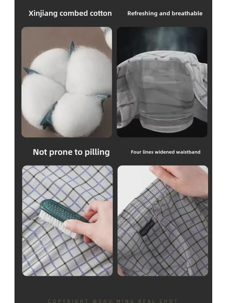 Men's Loose Cotton Boxer Briefs for Middle-Aged & Elderly - Large Size Summer Shorts