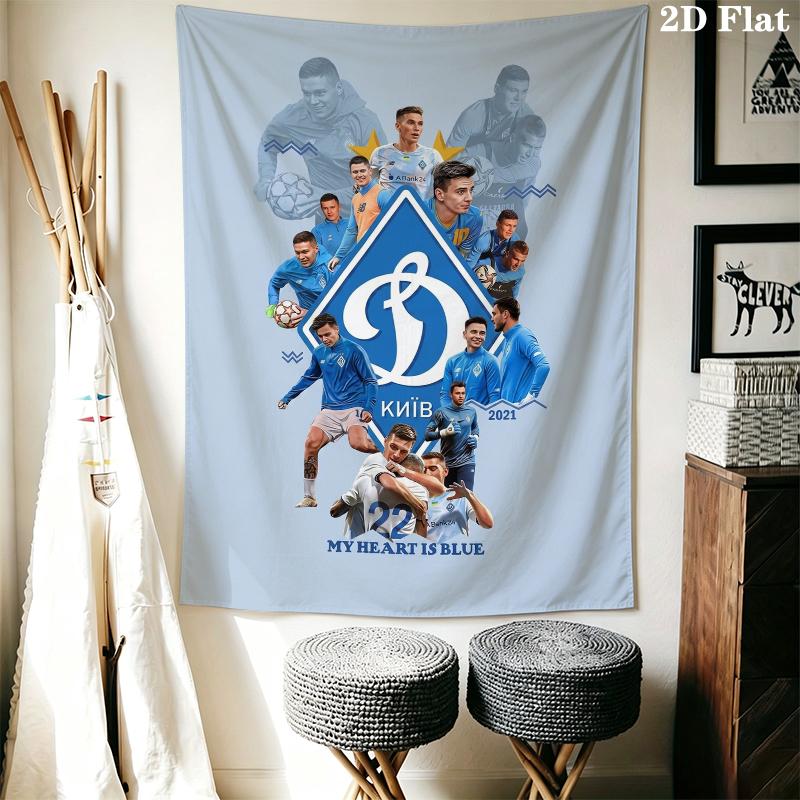 FC Dynamo Moscow Wall Tapestry Aesthetic Wall Hanging Printed Fabric Blanket Decorative Tapestries for Bedroom Living Room Home Decor