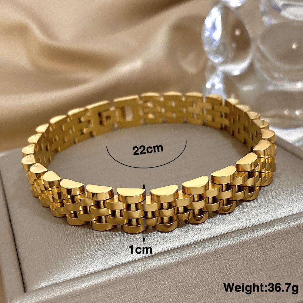 

Greatera Five-layer 10mm Beaded Men s Bracelet Two Tone Classic Stainless Steel Band Series Watch Chain Bangle Jewelry for Women