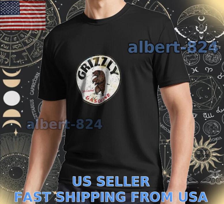 

NEW SHIRT GRIZZLY GASOLINE LOGO T shirt FUNNY AMERICAN SIZE S TO 5XL S