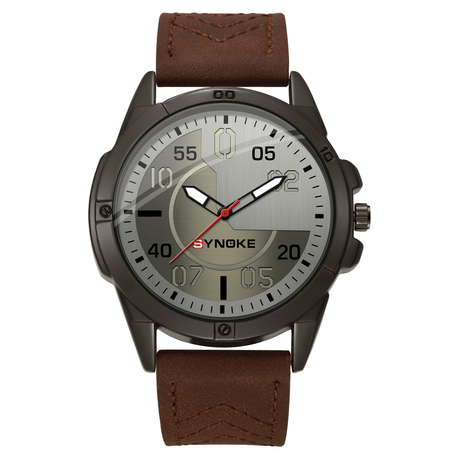 

Mens Quartz Watch - Round Dial, PU Leather Strap, 30m Water Resistant, Alloy Case, Watch
