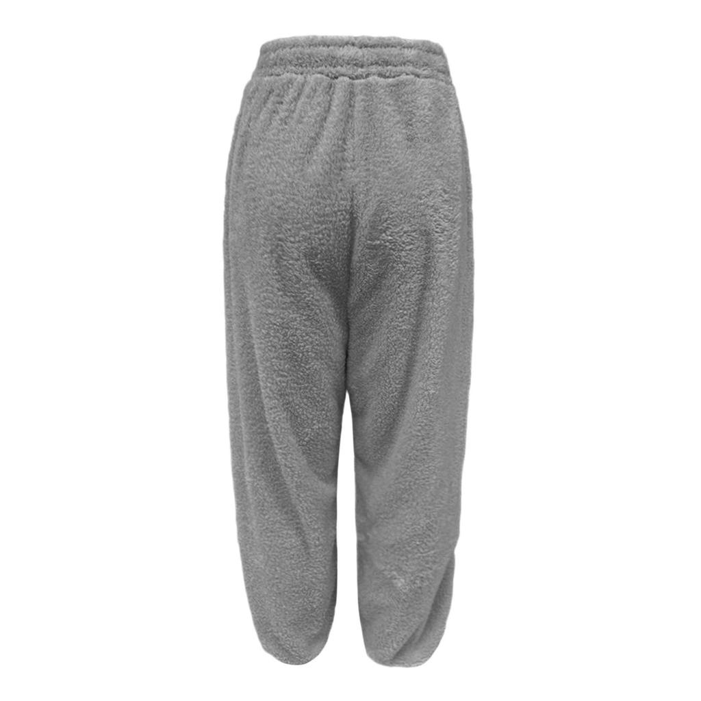 Women's  Fashionable Loose Solid Color Elastic Waist Pocket Straight Leg Casual Pants