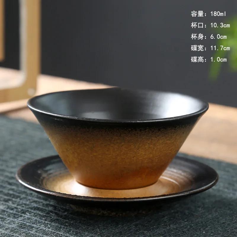 Cești de cafea din ceramică retro Set cești și farfurioare creative Cești de cafea cu latte Cești din ceramică Cești de ceai de după-amiază Cești de lapte pentru micul dejun