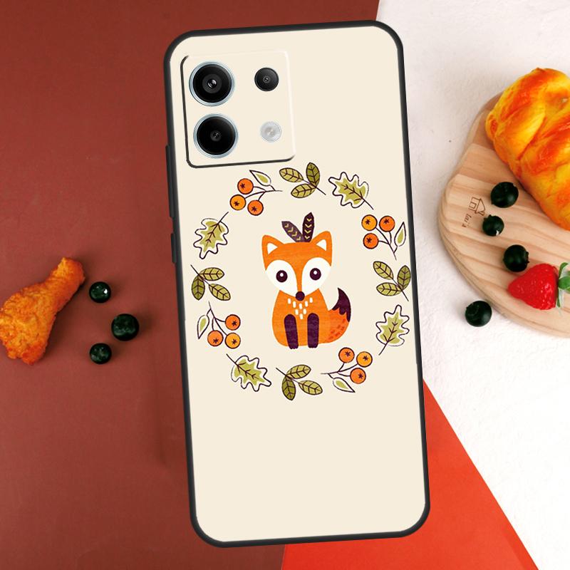 Fox Animal Pattern Case For Xiaomi Redmi Note 14 Pro 9 10 11 12 13 Pro 10S 11S 12S Redmi 13C 10C 12C 14C Coque