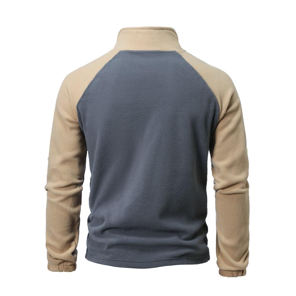 2026 Men's Fleece Winter Warm Stand Collar Zipper Coats Outdoor Sports Coats Pullover Men's Casual Outwear