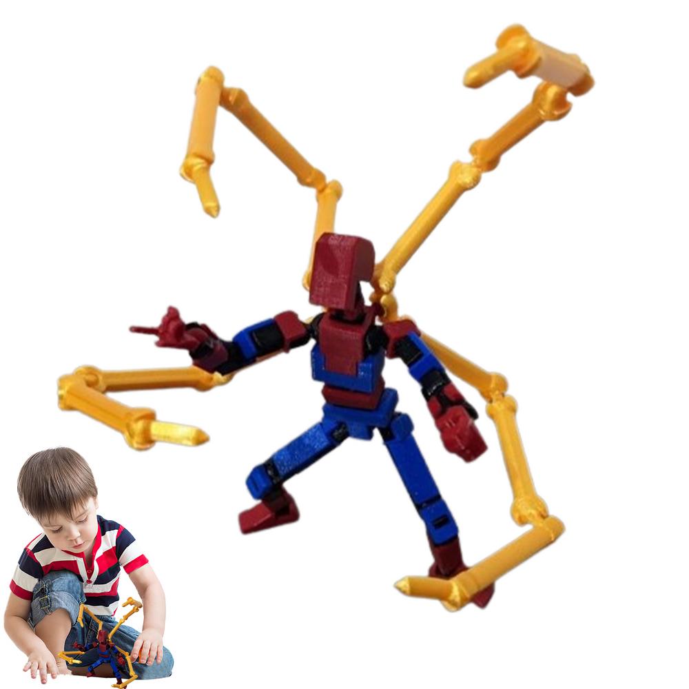 Parent-children Game Educational Toy Multiple Joints 3D Movable Figurine Robot Toy Standing Freely Pose Robot Desktop Decor