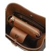 Daks Brown Dd Pattern Logo Decorated Leather Bucket Bag Dcba6f872w3