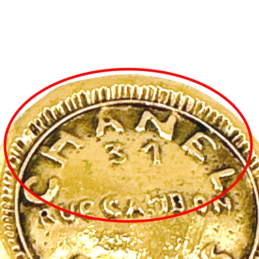 CHANEL Large circle logo Cambon Earring  gold Women Used