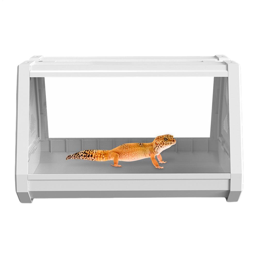 

Reptile Terrarium Multifunctional Habitat Cage For Bearded Dragon Trapezoidal Design Expands Viewing Field Reptile Habitat шоколадний