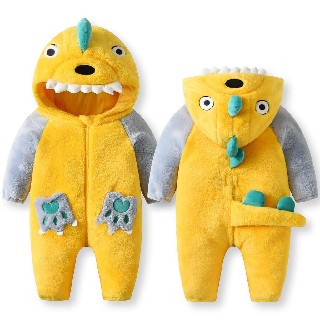 [LOLANTA] Dinosaur Kigurumi for Kids and Babies, Halloween, Christmas, Fancy Dress, Children's Costume, Cold Weather Wear, Room Wear, Boys and Girls,