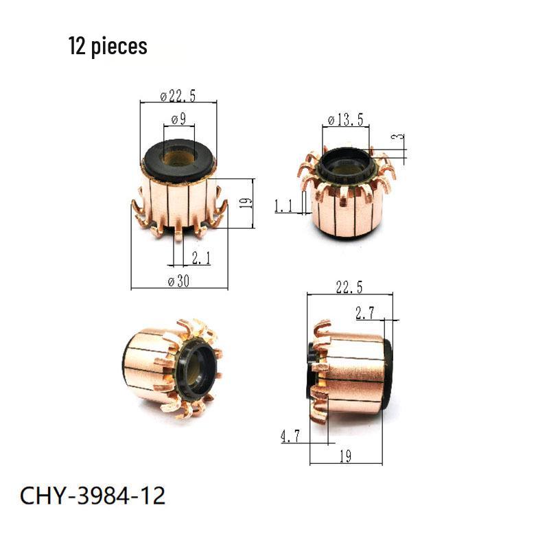 22.5x9x19x12P Oil Pump Motor Commutator CHY-3984-12