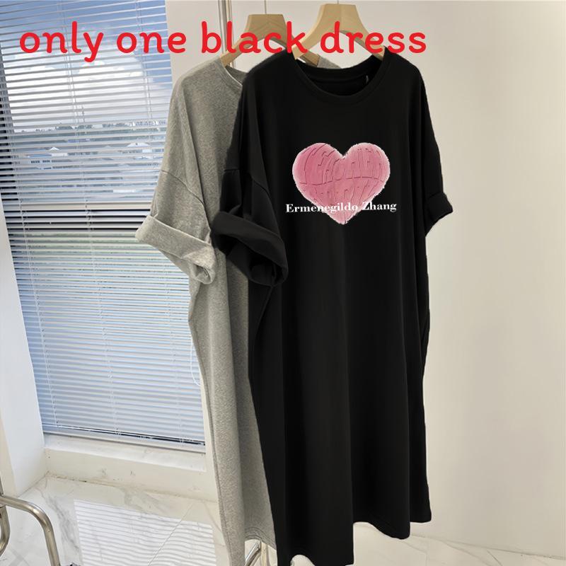 Summer Cartoon Pattern T Shirt Dress With Relaxed Fit For Casual Women