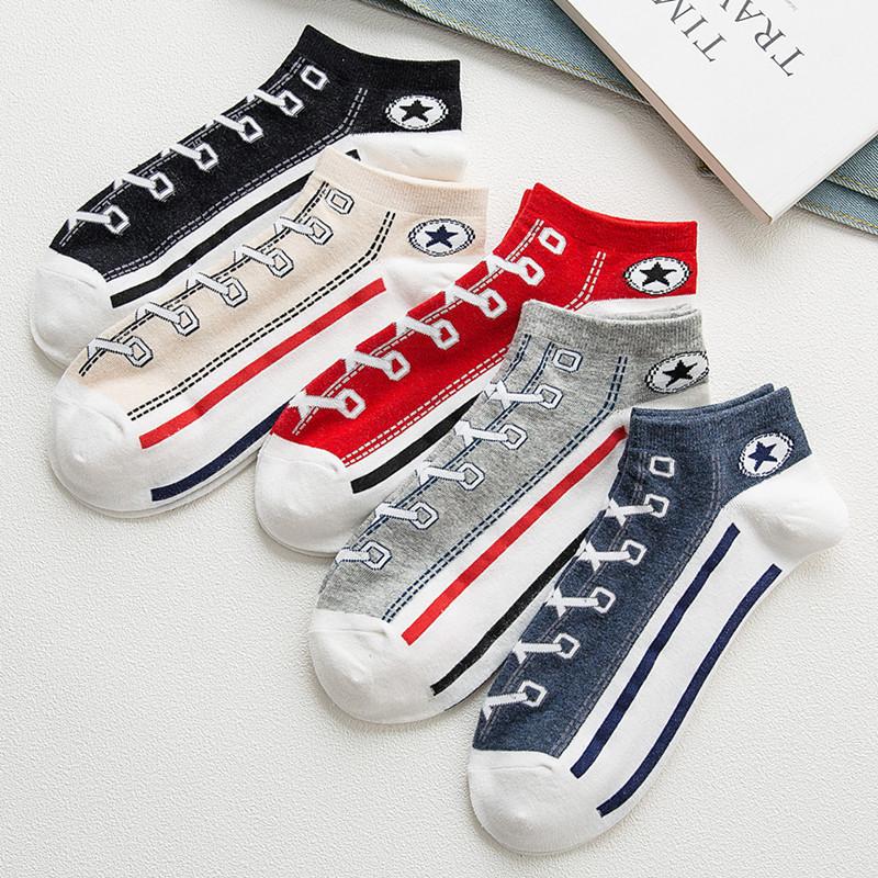 Męskie wiosenne skarpetki sportowe w stylu preppy