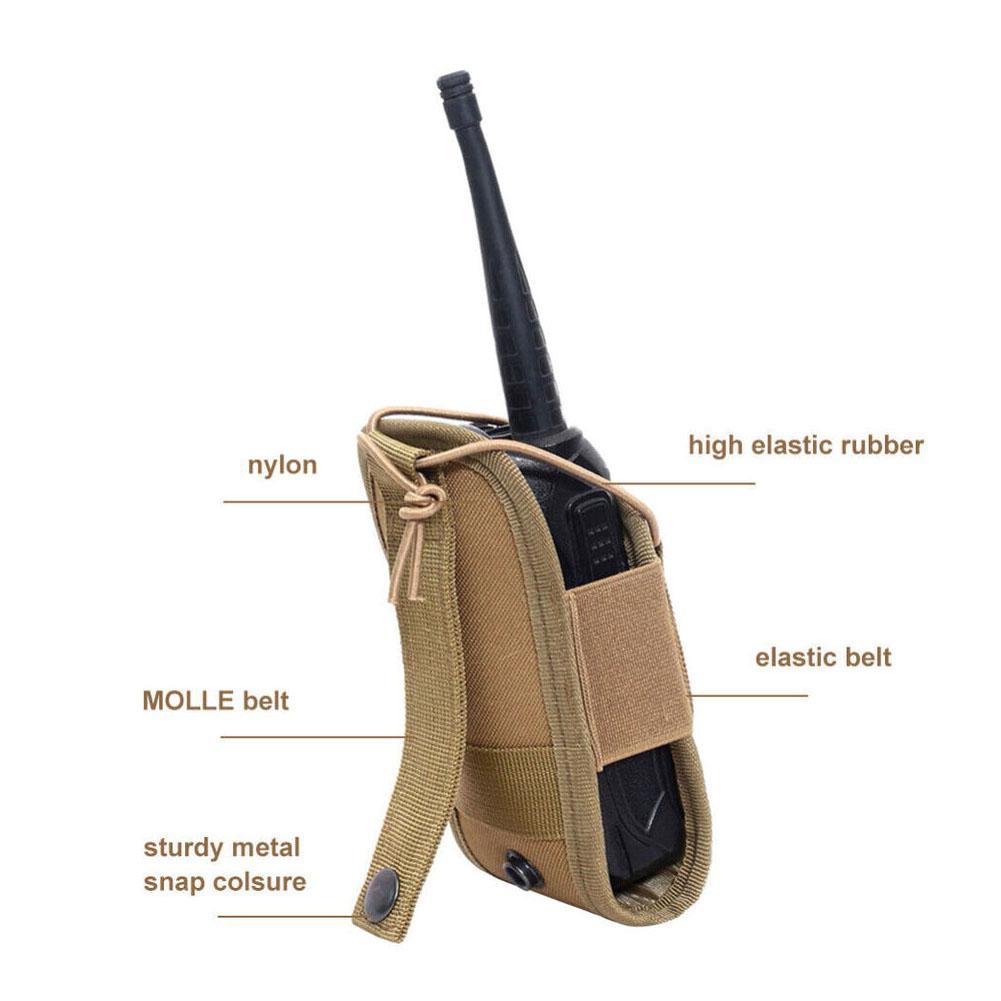 For MOLLE Tactical Wireless Interphone Set Outdoor Portable Radio Interphone Holster Handbag Multi-function Mobile Phone Bag