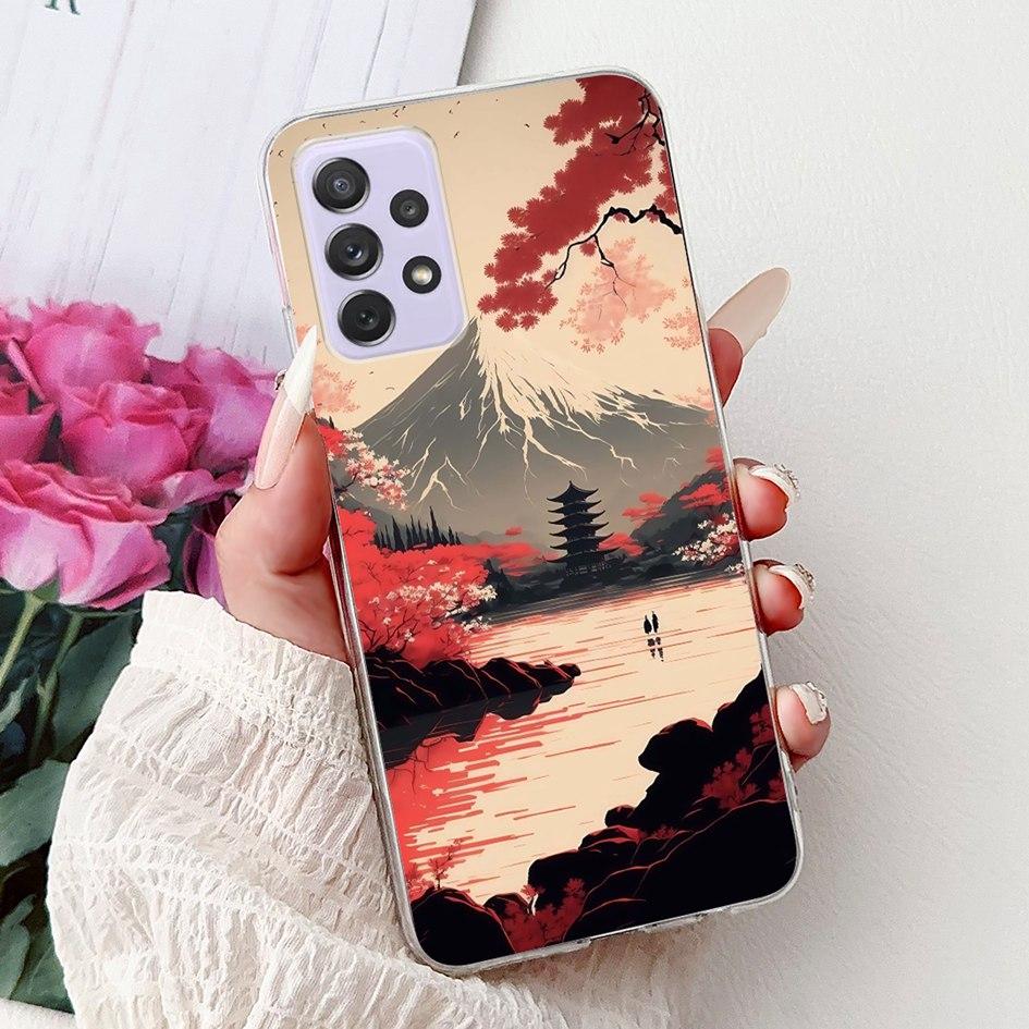For Samsung Galaxy A52 A52s 5G Case SM-A526B SM-A528B Phone Cover Fashion Flower Soft Silicone Funda For Samsung A72 A 52 Bumper