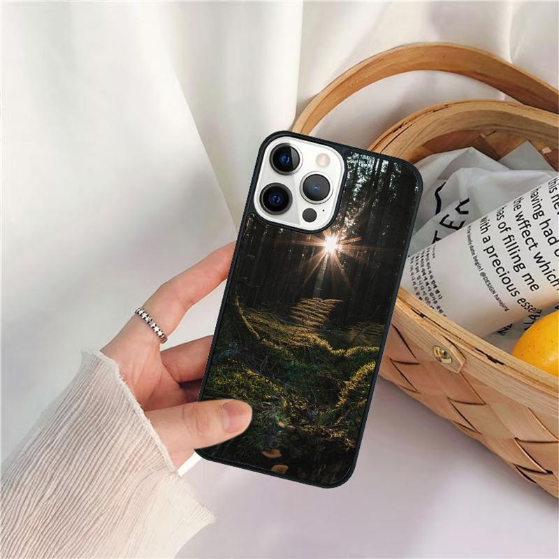 Anime Natural Landscape Phone Case For iPhone 17 Air 16 15 14 11 12 13 Pro  MAX Plus Coque Cover Shell