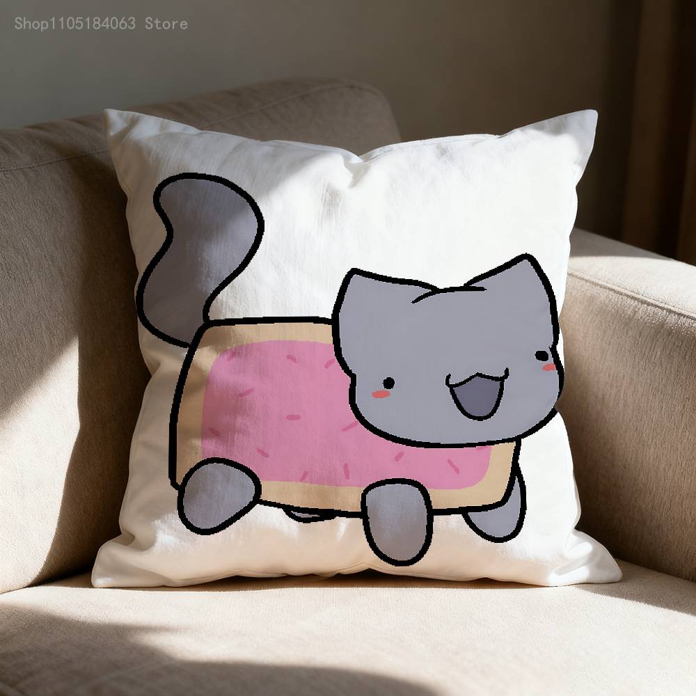 NNyan Cat Throw Pillow Case For xcm xcm xcm Square Car Pillowcase Home Bedchamber Decor Gift