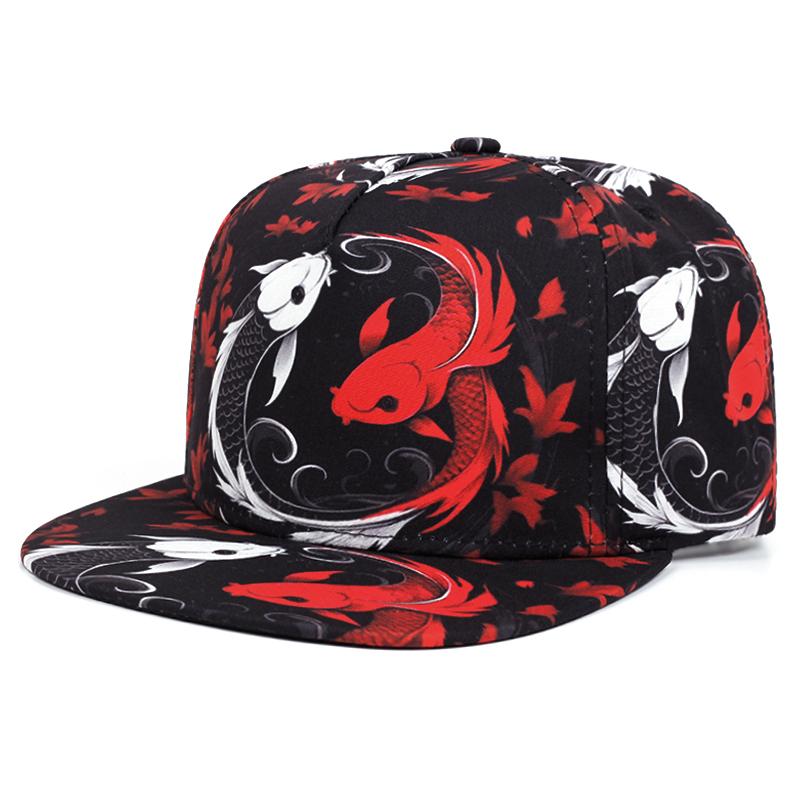 New Flat Brimmed Hat Printed Animal Street Hip Hop Hat Skateboarding Hat Leisure Sunshade Baseball Hat Unisex