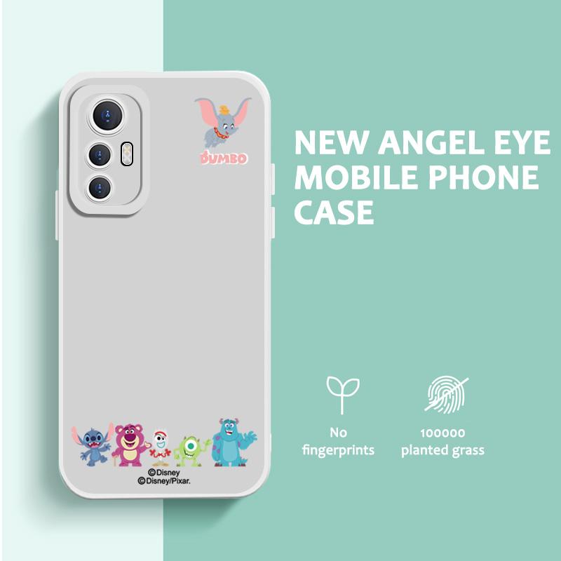 

Милый чехол для телефона Disney с рисунком стежка с квадратными краями, жидкий силиконовый чехол, полное покрытие, защитный чехол для камеры для Vivo OPPO Xiaomi