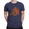 Funny The Dice Dragon  T-Shirts for Round Collar 100% Cotton T Shirt DnD Game Short Sleeve Tees Arrival Clothes