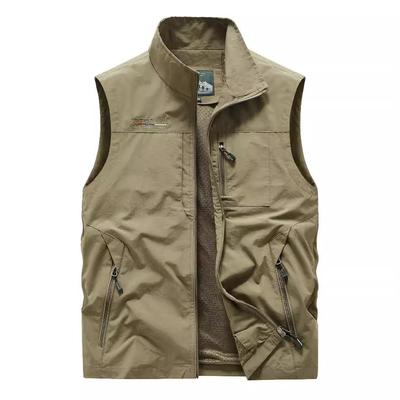 Gilet Multitasche da Uomo Primavera Autunno Casual Outdoor Asciugatura Rapida Sportivo da Lavoro Taglia Larga Gilet con Tasche