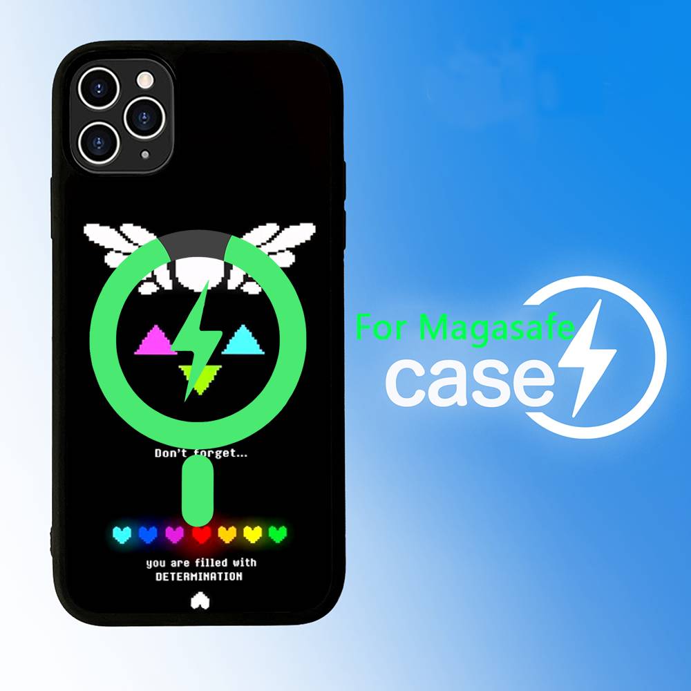 D-Deltarune Ralsei For Magsafe Magnetic Phone Case Wireless PC+TPU For iPhone 11 12 13 14 15 16 17 Pro Max Plus