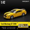 KFJV3 CCA 1:42 2018 Ford Mustang GT Alloy Toy Car Model Racing Alloy Assembly Series Sports Cars Fitting Styles