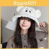 Plush Fisherman Cute Hat With Big Eyed Embroidery And Ear Design Daily For
