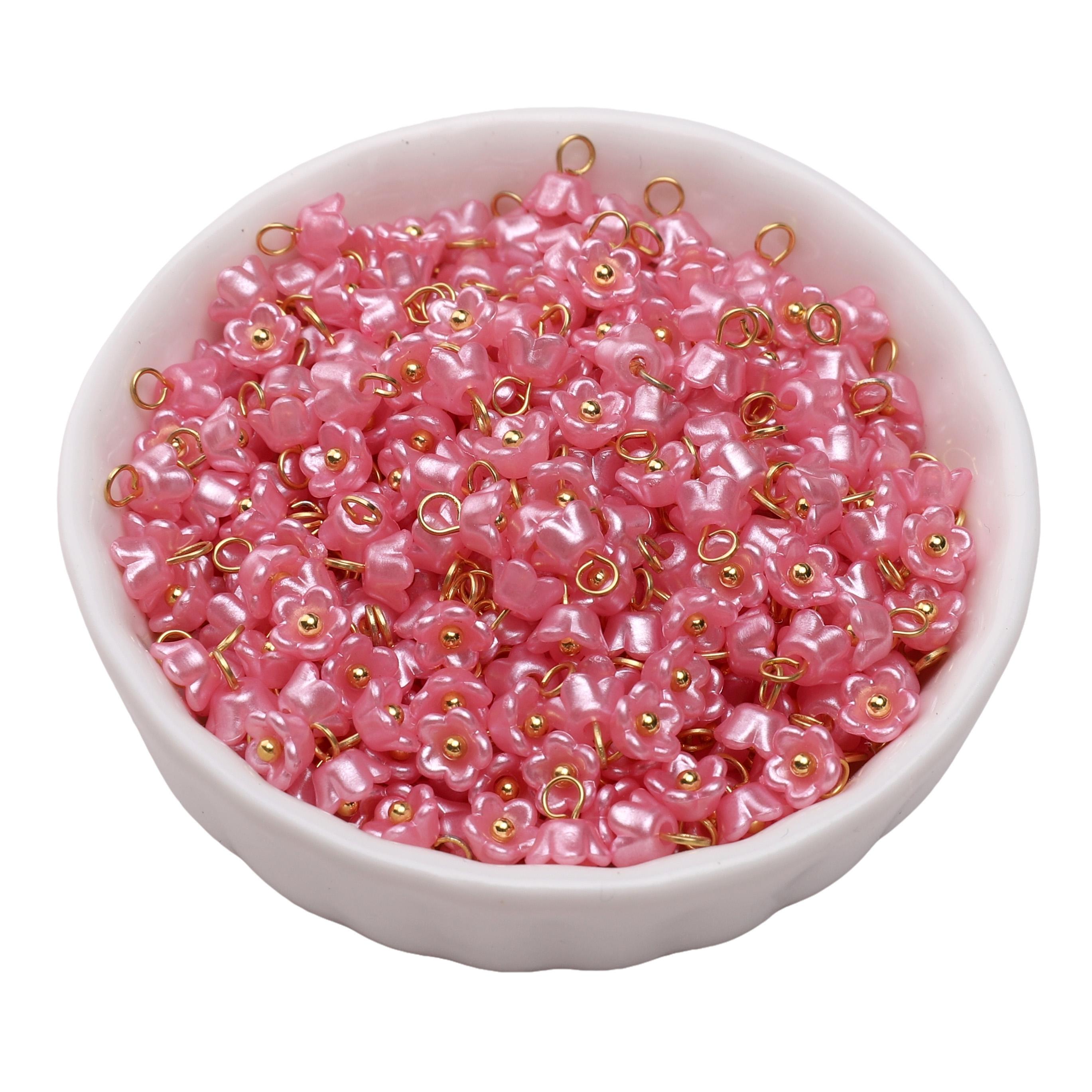 

Смоляные шармы Имитация жемчуга Сохраняющий Мини-подвеска с цветком Для аксессуаров для изготовления ювелирных изделий 01 6mm