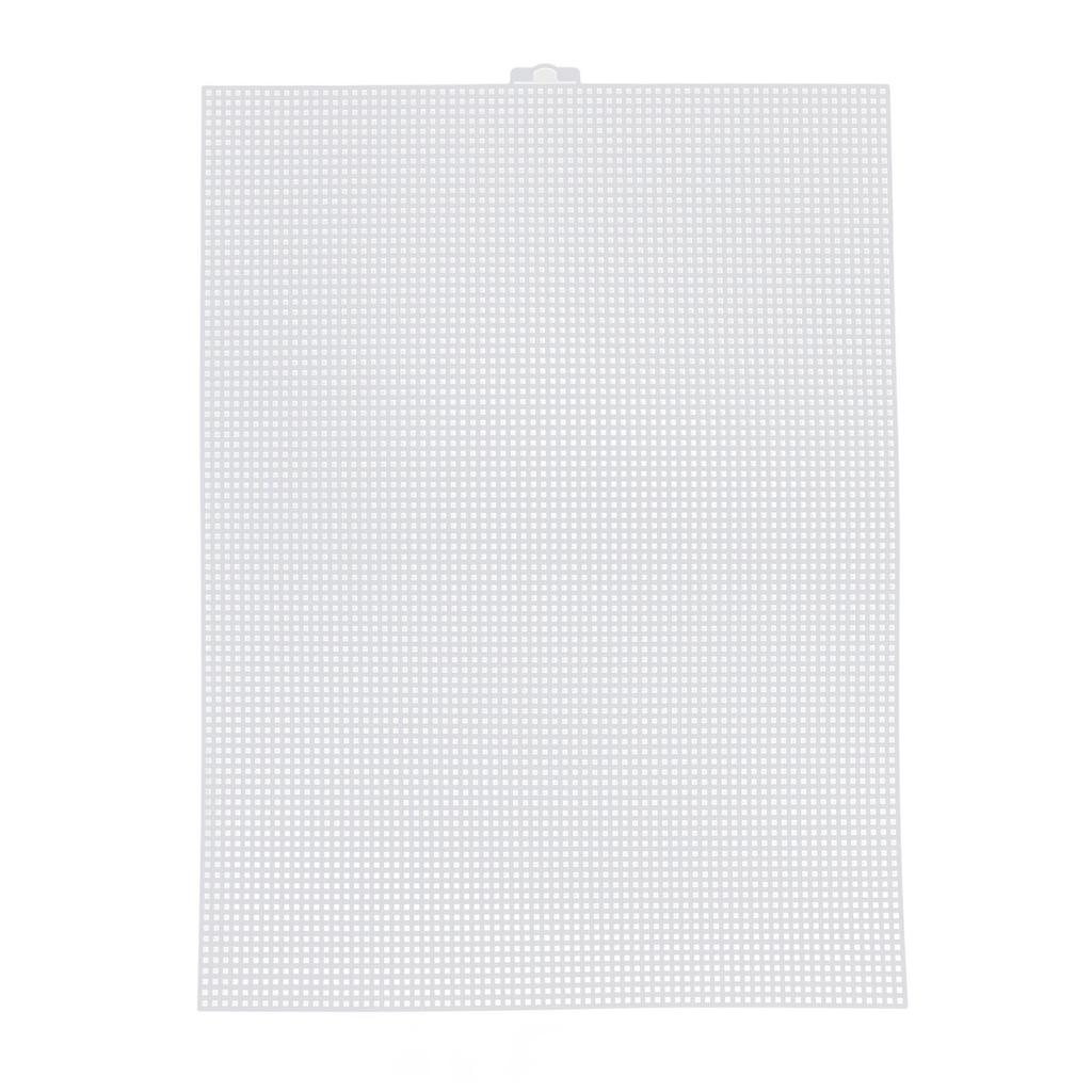 5 Pcs Plastic Mesh Canvas Sheet 7 Count 33.5x26cm White Plastic Canvas Eye Mesh with 4 Knitting Needles