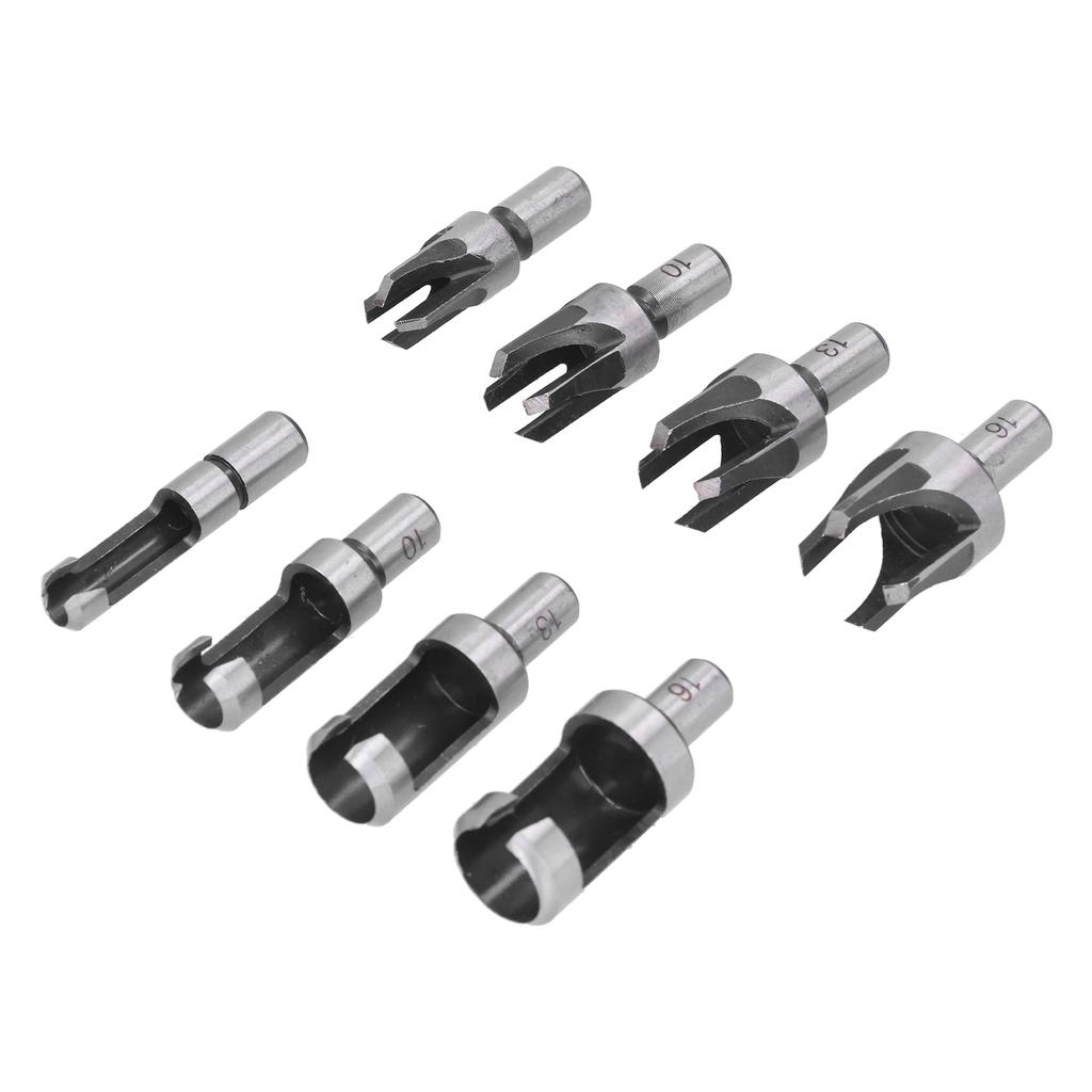 8 Stück Holzstopfenbohrer Fräser Kohlenstoffstahl Industriell Fass Klauentyp Langlebiger Holzschneider für