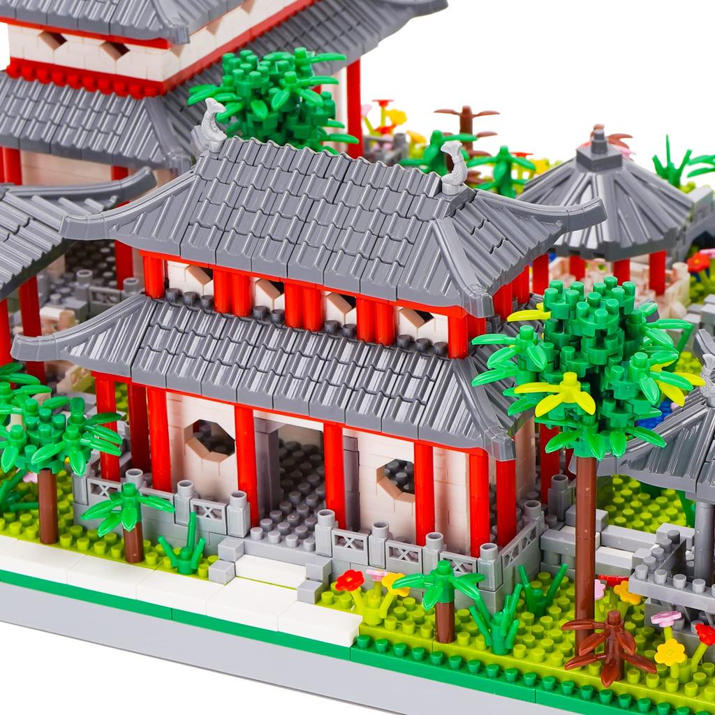 LULUFUN Microblock Suzhou Classical Backyard 3D Suzhou World Heritage Kids and Celebration New Birthday Christmas Gift Garden, Garden, Toy, Puzzle,