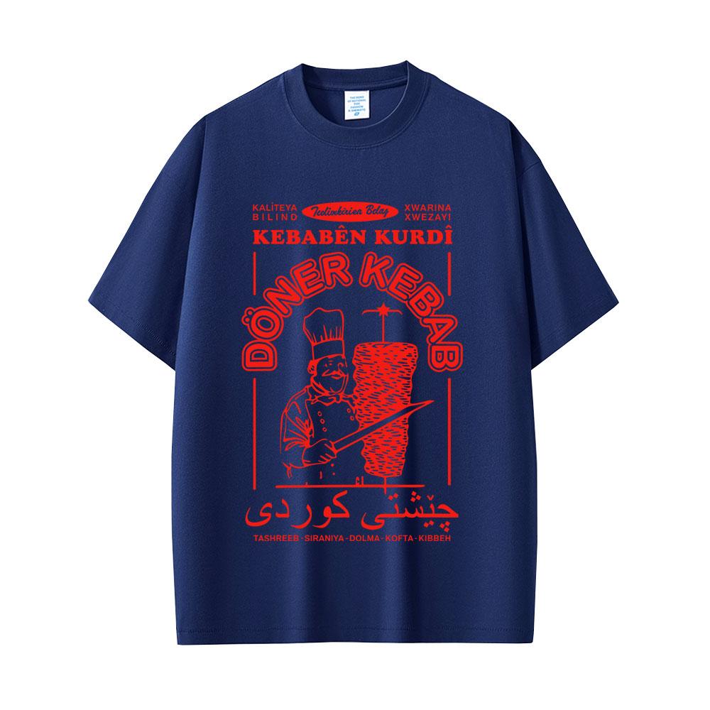 Doner Kebab Funny Meme T-shirts Karl Marx Socialist T-shirt Unisex Women Casual Cotton Vintage T Shirts Male Oversized Short Sleeve
