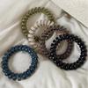 Set Spiral Hair Ties Purple Blue Color Telephone Cord Scrunchies Elastic Hair Band Sweet Cute Women Hair Accessories