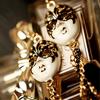 Vintage Baroque Chain Feather Tassel Chain Mask Long Drop Earrings For Women