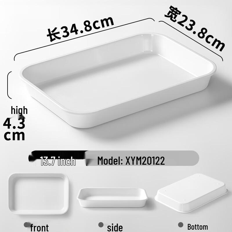 14-inch Melamine Rectangular Deep Deli Display Tray, 10-Pack