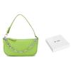 By Far Mini Rachel Vintage Grain Zipper Closure Sheepskin Chain Shoulder Bag Women handbags Pistachio-Green 20FWMIRAPSGRLSMA