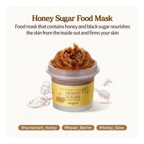 

Skinfood Маска Смываемая 120г 11 видов / Увлажняющая, Успокаивающая, Питательная, Увлажняющая, Корейская косметика, K-beauty Honey Sugar