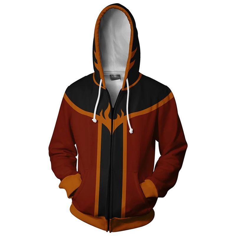 Hoodie Avatar Cosplay Costume Man Women Anime Jackets Zipper