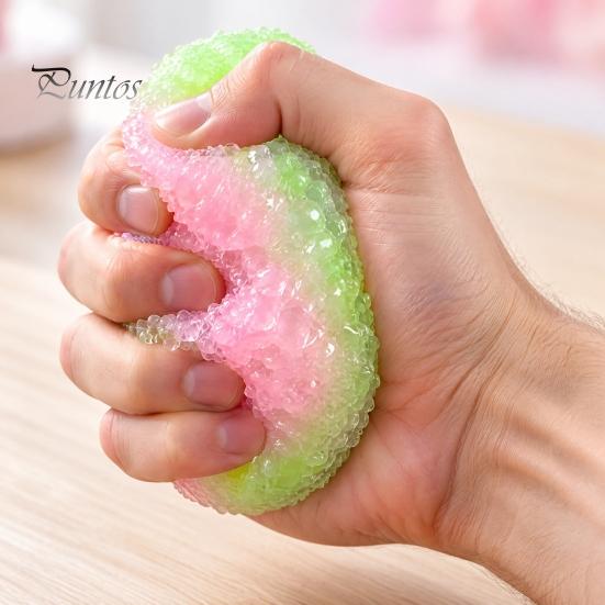 Adults Sensory Toys 1/2Pcs Crunchy Stress Ball Toy, Shapeable Textured Fidget Soft Relievers Bi-color Fake Waxberry Squeeze Toy for Focus Aid