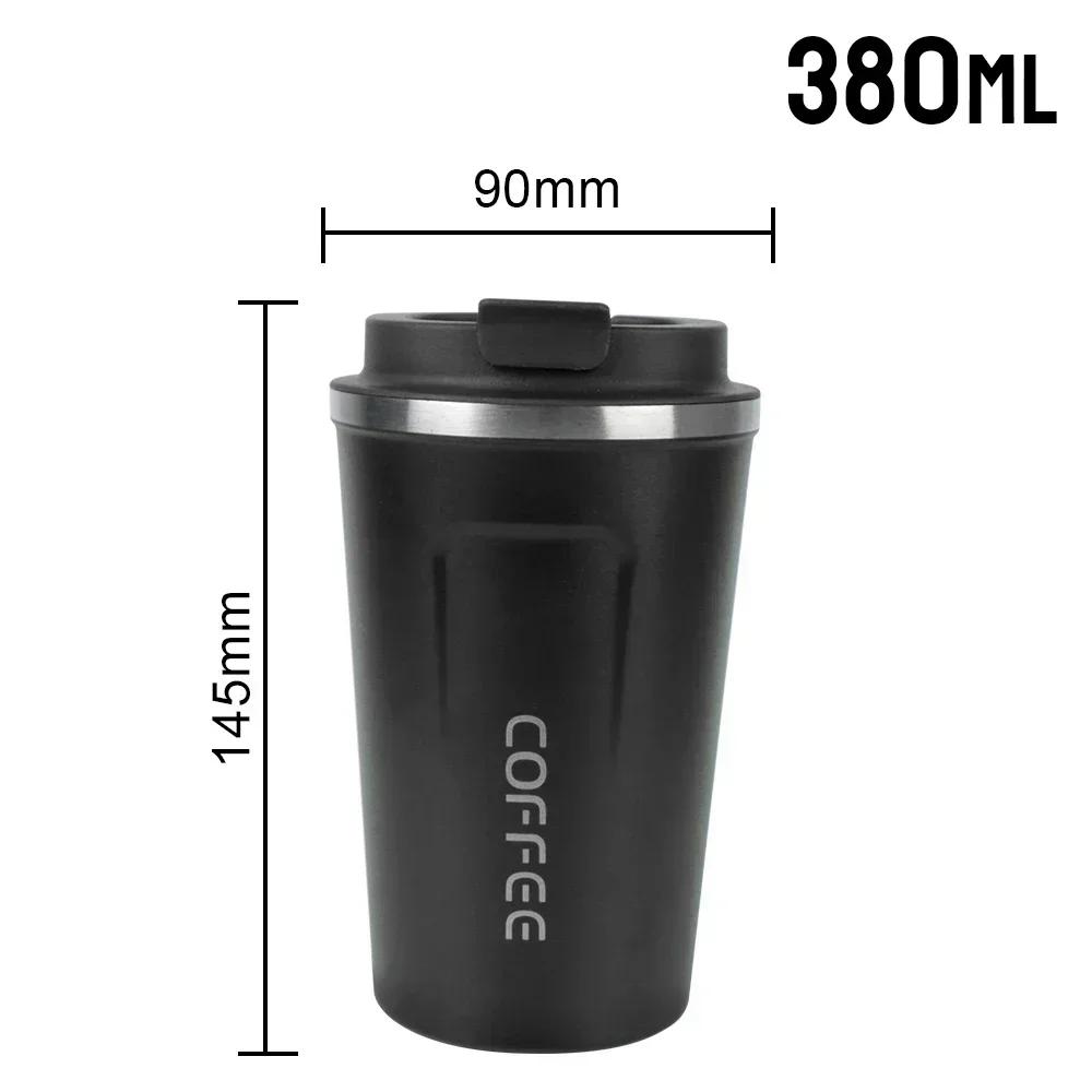 Hot 380/510ML Thermo Cafe Leak_Proof Travel Thermo Cup Double Stainless Steel for Tea Water Coffee Coffee Mug Car Thermos Mug HW