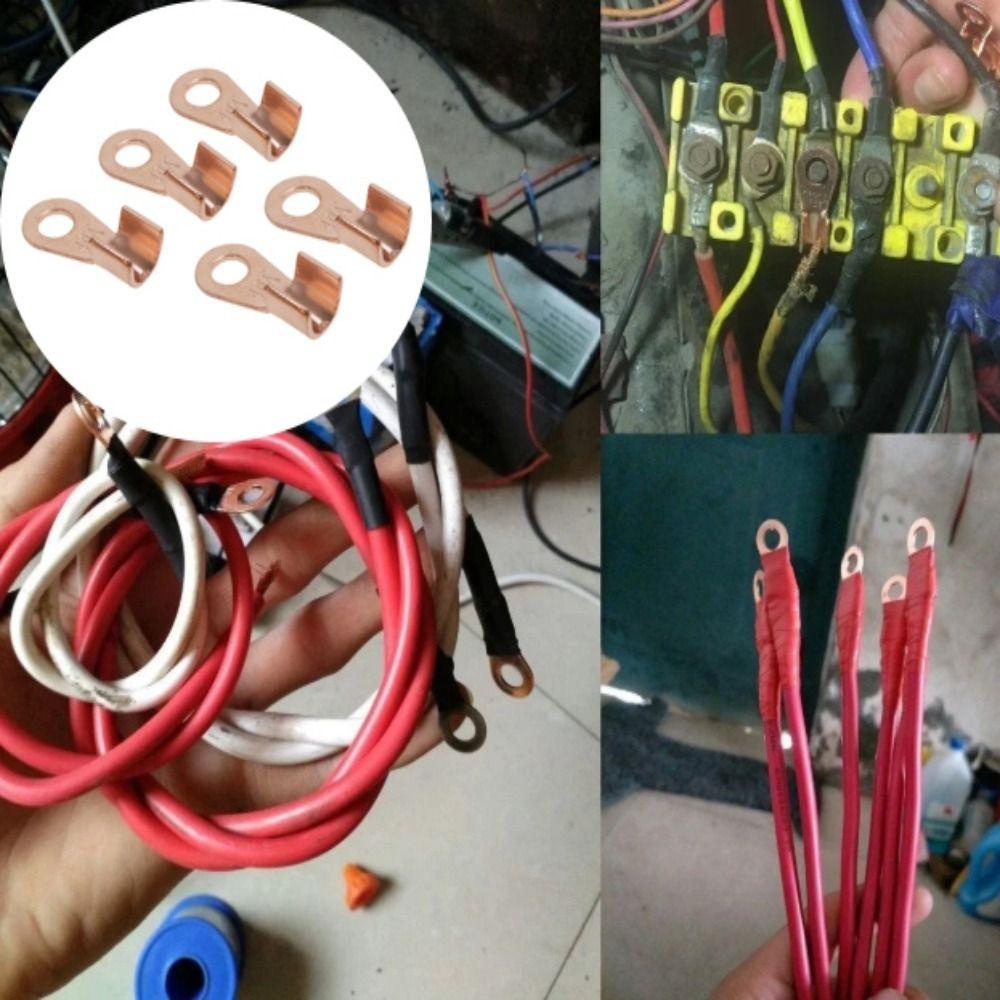 OT Type Wire Terminal Red Copper Binding Post Sheet Terminal Open Mouth Cable  Wire Wiring