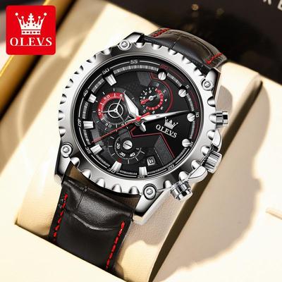 Orologio da uomo OLEVS 2873 multifunzione Motion Time Light impermeabile al quarzo orologio da uomo