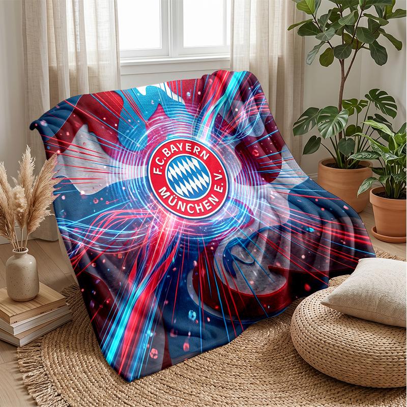 Bayern Munich Theme Blanket Soft Flannel Blanket Plush Throw Blanket Cozy Sofa Bed Blanket for Home Decor