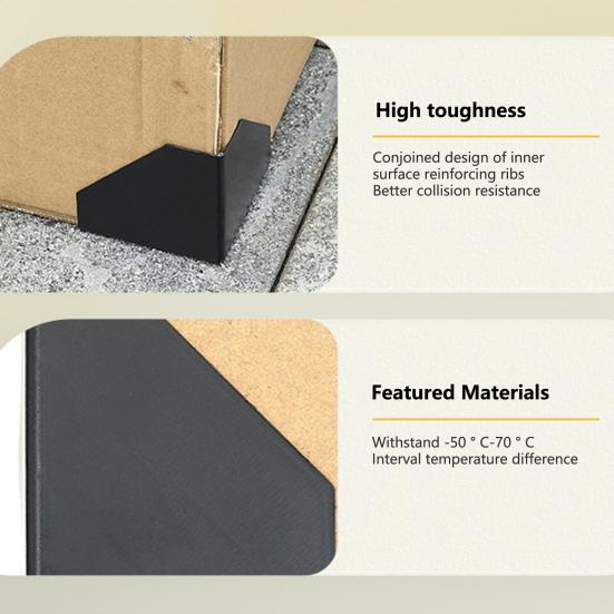 200 stk Hjørnebeskyttere Anti-støt Trekantet Tresidig Slitesterk Sikker Anti-kollisjon Plast Emballasje Frakt Pakke Kurér Beskyttere Husflytting