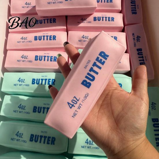 Fillable Butter Stick Toy DIY Stress Relief Toy, Hollow Skin Squeeze with Stopper, Empty Bar for Teens Adults